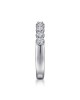 Gabriel & Co. Round Diamond Prong Set Band with Milgrain in 14k White Gold